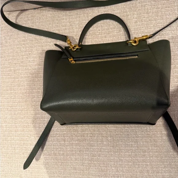 Celine Nano Olive Green Belt Satchel Bag - Picture 8 of 10
